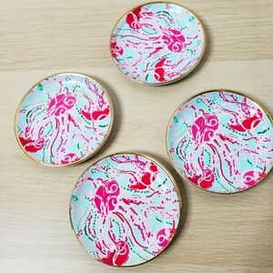 Lily Pulitzer set of 4 Jellyfish Coasters